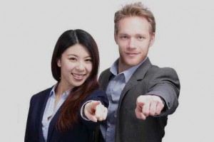 Business man and woman China Digital Marketing
